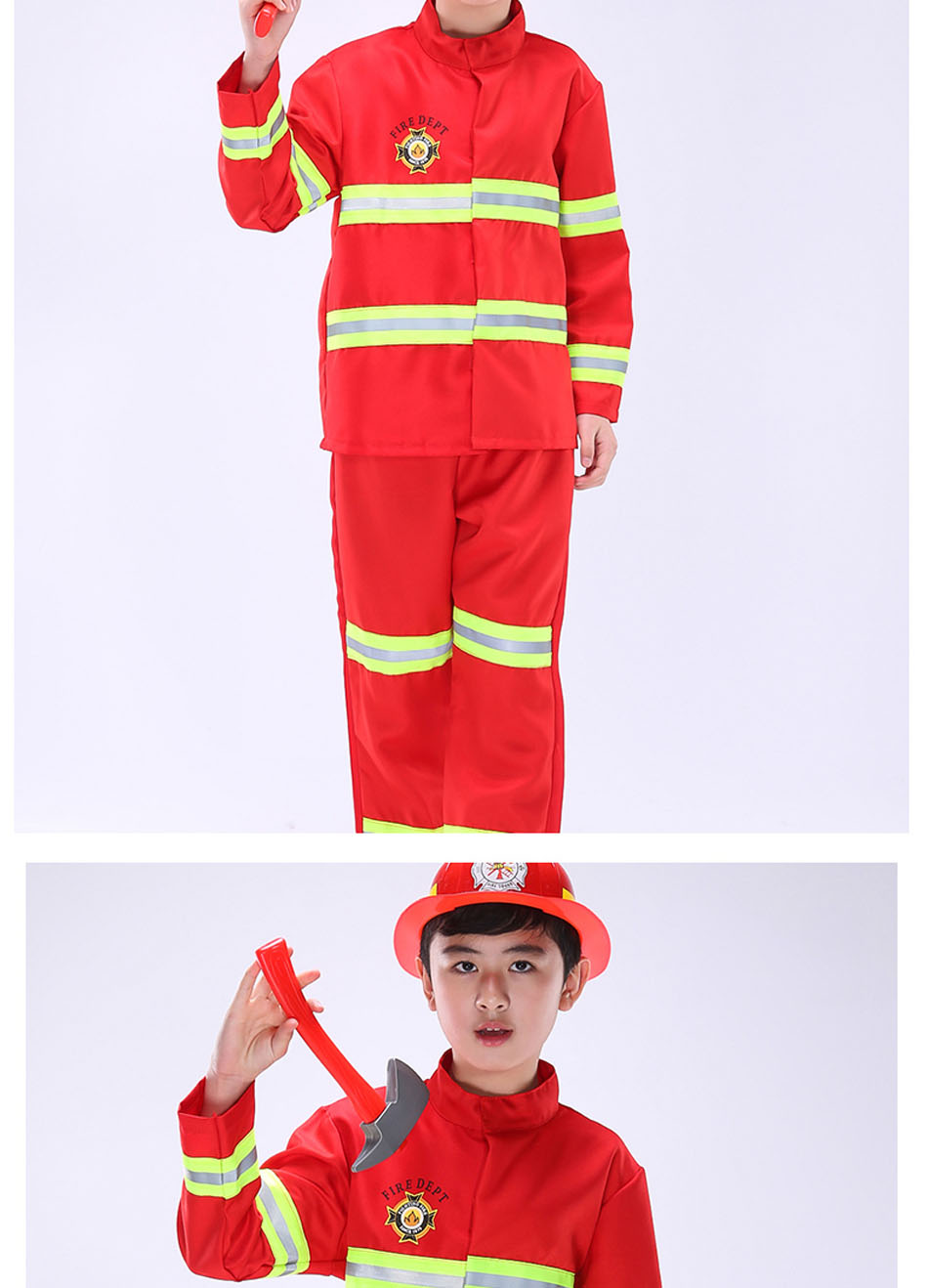 Kid's Firefighter Party Cosplay Costume
