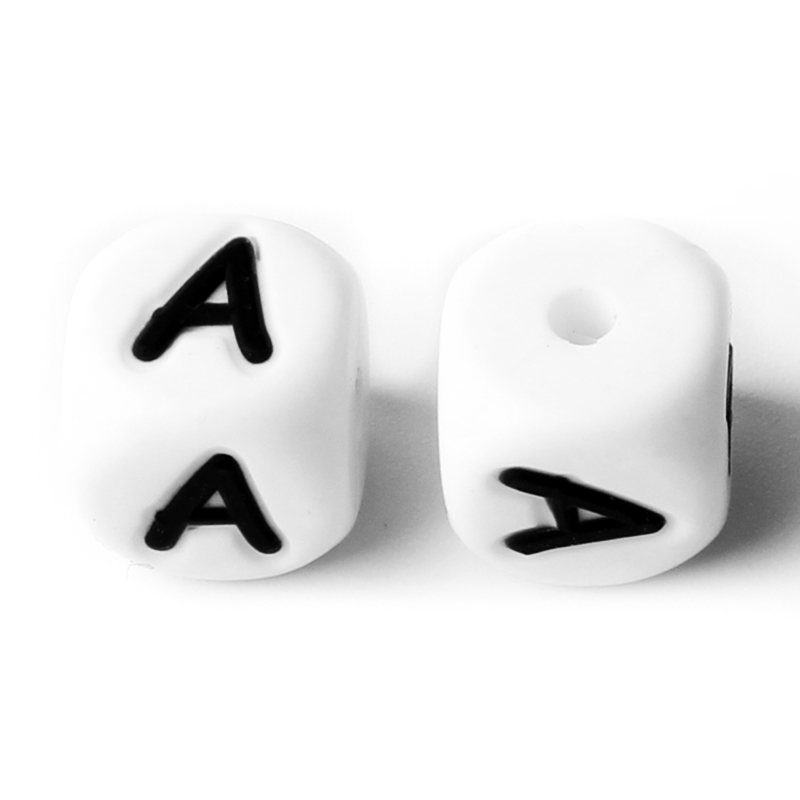 White Silicone Letter Beads Set White Silicone Letter Beads Set