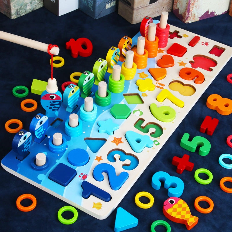 Montessori Educational Wooden Board with Numbers