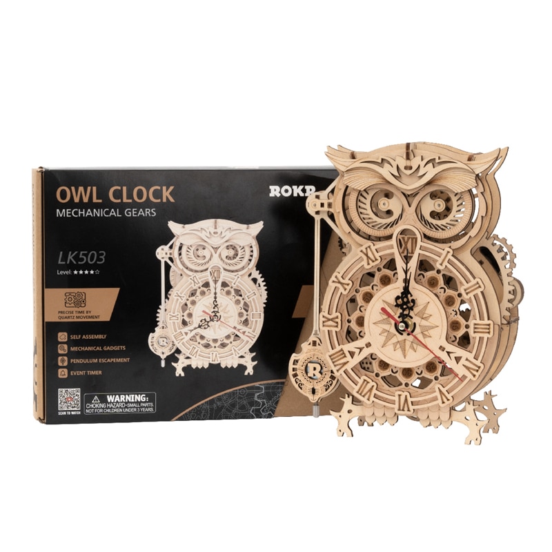 DIY 3D Owl Clock Wooden Puzzle DIY 3D Owl Clock Wooden Puzzle