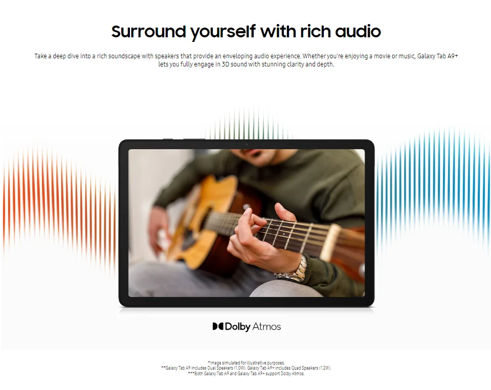 Samsung Galaxy Tab A9+ Tablet WIFI 4GB 64GB 2.2GHz Octa-core 11” TFT 90 Hz LCD Display 8MP Rear Camera 7040 mAh Battery Android Samsung Galaxy Tab A9+ Tablet WIFI 4GB 64GB 2.2GHz Octa-core 11” TFT 90 Hz LCD Display 8MP Rear Camera 7040 mAh Battery Android