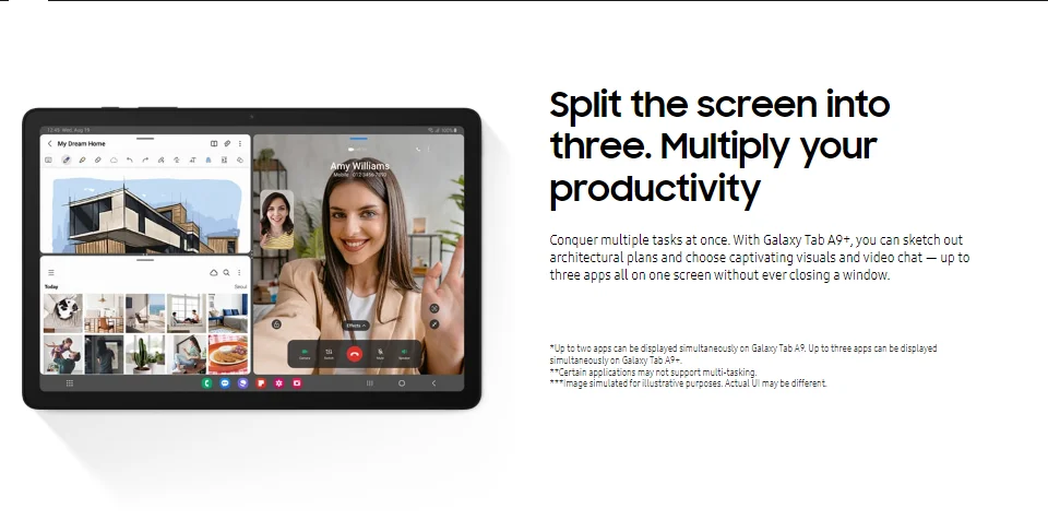 Samsung Galaxy Tab A9+ Tablet WIFI 4GB 64GB 2.2GHz Octa-core 11” TFT 90 Hz LCD Display 8MP Rear Camera 7040 mAh Battery Android Samsung Galaxy Tab A9+ Tablet WIFI 4GB 64GB 2.2GHz Octa-core 11” TFT 90 Hz LCD Display 8MP Rear Camera 7040 mAh Battery Android