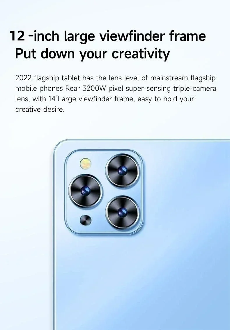 IPad Air Pro 11 inch Global Edition Original Tablet 22GB 1TB Android 14 4K HD 5G Dual SIM Video Call WIFI HD Screen Tablet