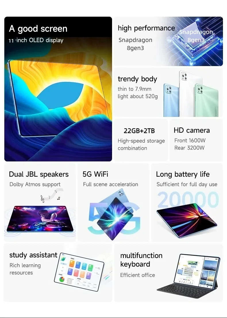2025 Original iPad Air Pro Tablet 11 inch Android 14 20000mAh Globale Versione RAM 22GB ROM 2TB 10 Core Tablets PC iPad Air Pro 2025 Original iPad Air Pro Tablet 11 inch Android 14 20000mAh Globale Versione RAM 22GB ROM 2TB 10 Core Tablets PC iPad Air Pro