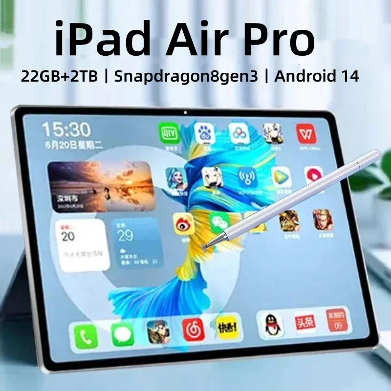 2025 Original iPad Air Pro Tablet 11 inch Android 14 20000mAh Globale Versione RAM 22GB ROM 2TB 10 Core Tablets PC iPad Air Pro