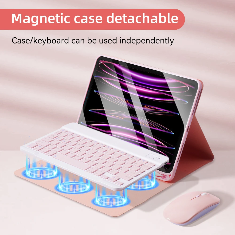 For iPad Keyboard Case For iPad 2025 iPad Air 11in 13in M2 M3 Pro 11in 13in M4 Pro 11 12.9 10.2 9/8/7th 10/11th 9.7 Air 3 2 Case