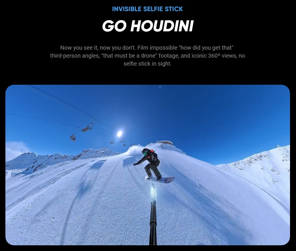 Insta360 X5 Action Camera 2025 New 8K 30fps Replaceable Lenses AI Chip Superior Low Light Mins Run Life Insta X5