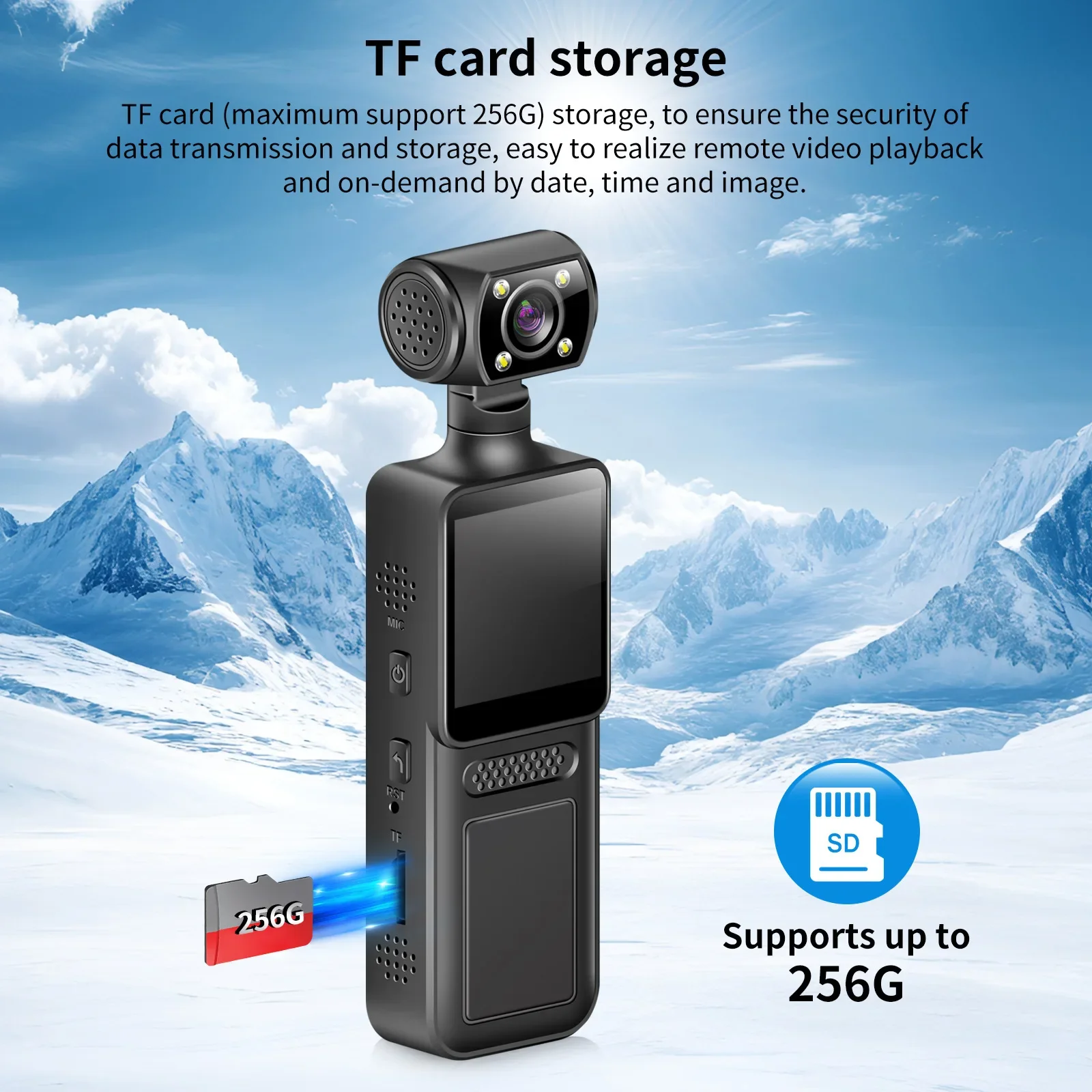 Mini Camera 1080P 4K HD  Wearable Night Vision Sports DV Digital Video Fitness Enthusiast Recorder 360 Rotating Pocket Camera