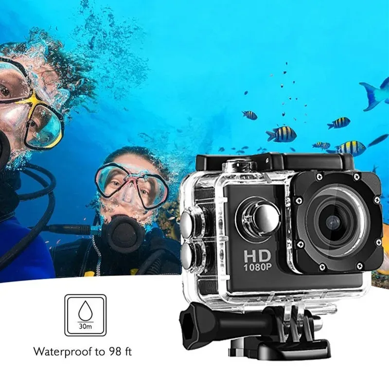 Action Camera 3MP 900mAh Underwater Waterproof Case Outdoor Sports Helmet Video Recording Cameras With 2.0 HD Screen