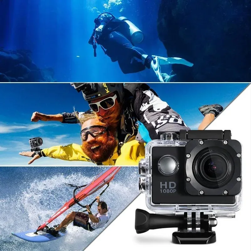 Action Camera 3MP 900mAh Underwater Waterproof Case Outdoor Sports Helmet Video Recording Cameras With 2.0 HD Screen