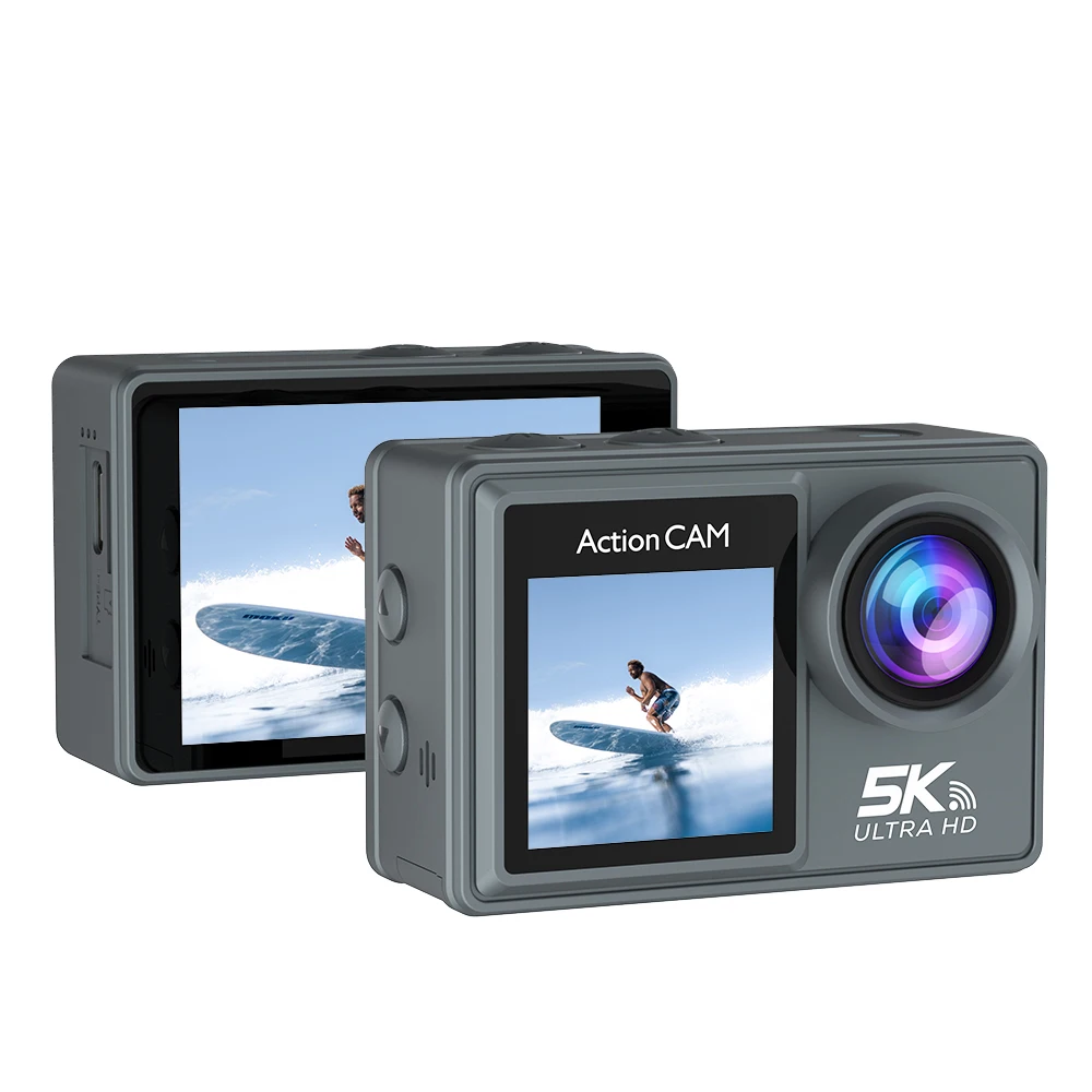 5K 4K60FPS Action Camera Dual IPS Touch LCD DVR EIS 170° 30M Waterproof 5X Zoom Sport Camera With Wireless Mic&Remote Control 5K 4K60FPS Action Camera Dual IPS Touch LCD DVR EIS 170° 30M Waterproof 5X Zoom Sport Camera With Wireless Mic&Remote Control