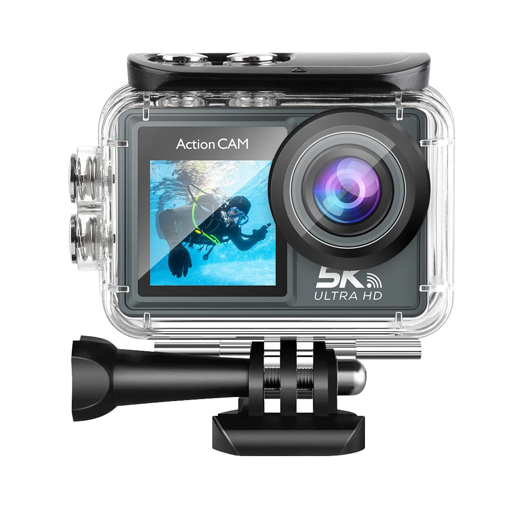 5K 4K60FPS Action Camera Dual IPS Touch LCD DVR EIS 170° 30M Waterproof 5X Zoom Sport Camera With Wireless Mic&Remote Control 5K 4K60FPS Action Camera Dual IPS Touch LCD DVR EIS 170° 30M Waterproof 5X Zoom Sport Camera With Wireless Mic&Remote Control