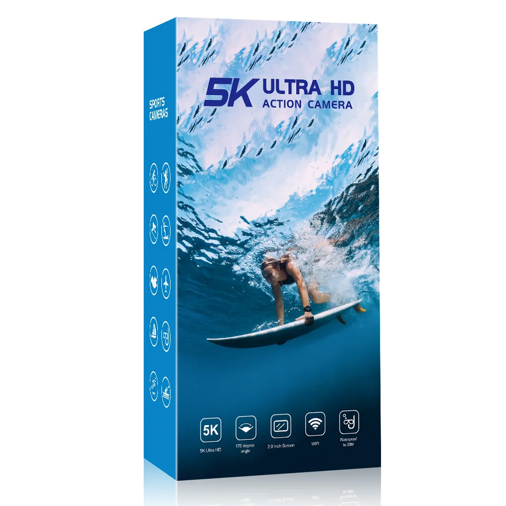 5K 4K60FPS Action Camera Dual IPS Touch LCD DVR EIS 170° 30M Waterproof 5X Zoom Sport Camera With Wireless Mic&Remote Control 5K 4K60FPS Action Camera Dual IPS Touch LCD DVR EIS 170° 30M Waterproof 5X Zoom Sport Camera With Wireless Mic&Remote Control
