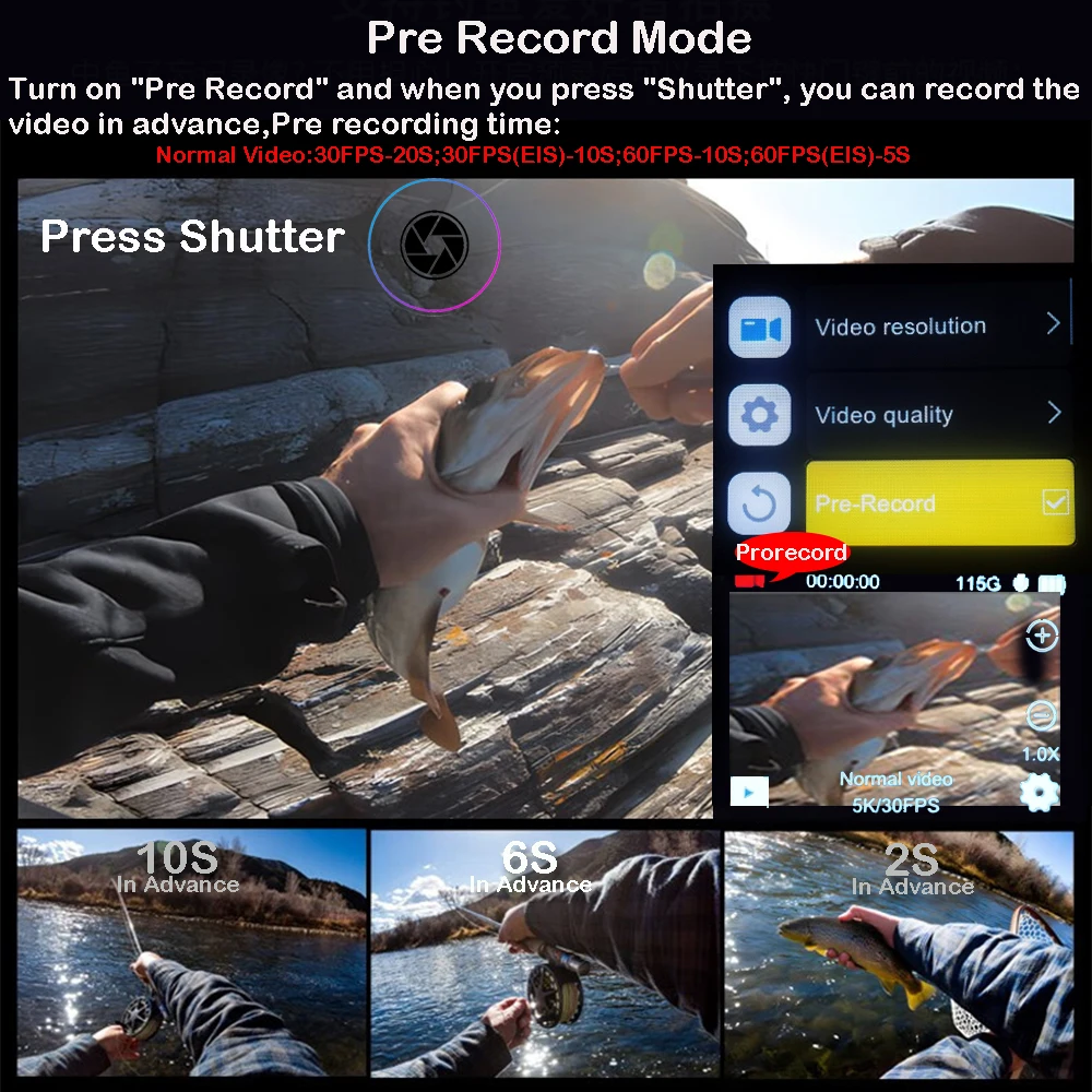 5K 4K60FPS Action Camera Dual IPS Touch LCD DVR EIS 170° 30M Waterproof 5X Zoom Sport Camera With Wireless Mic&Remote Control 5K 4K60FPS Action Camera Dual IPS Touch LCD DVR EIS 170° 30M Waterproof 5X Zoom Sport Camera With Wireless Mic&Remote Control