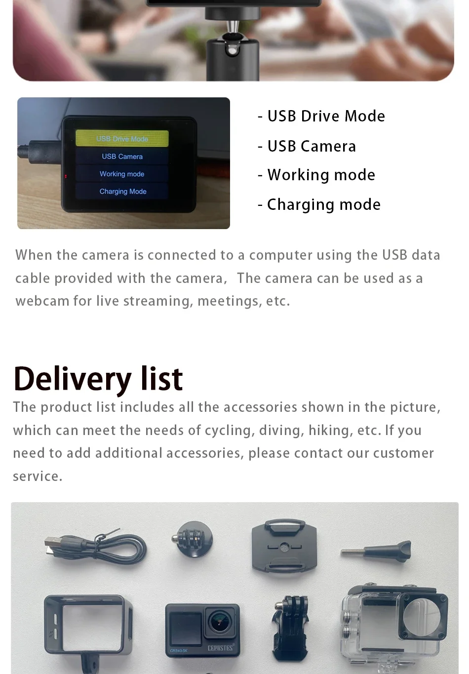 CERASTES Action Camera 5K 4K 60FPS WiFi Anti-shake Dual Screen 170° Wide Angle 30m Waterproof Sport Camera with Remote Control CERASTES Action Camera 5K 4K 60FPS WiFi Anti-shake Dual Screen 170° Wide Angle 30m Waterproof Sport Camera with Remote Control