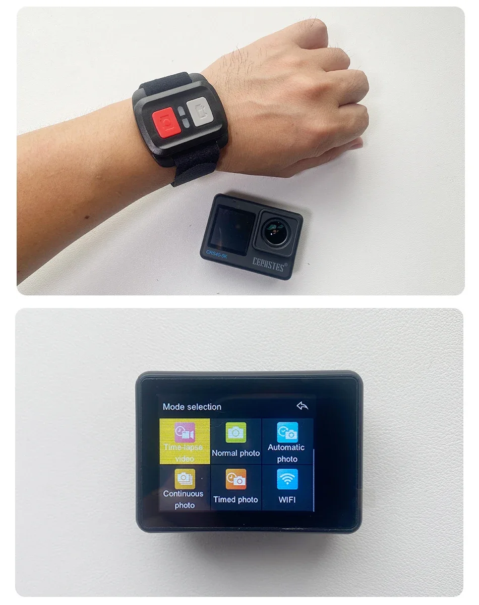 CERASTES Action Camera 5K 4K 60FPS WiFi Anti-shake Dual Screen 170° Wide Angle 30m Waterproof Sport Camera with Remote Control CERASTES Action Camera 5K 4K 60FPS WiFi Anti-shake Dual Screen 170° Wide Angle 30m Waterproof Sport Camera with Remote Control