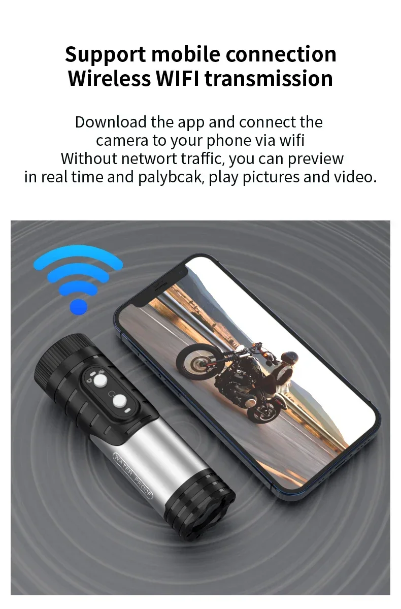 4K Full HD Wifi Portable Camera Waterproof and Anti Shake Sports Cameras Bicycle Motorcycle Helmet Cam Flashlight Camcorder 4K Full HD Wifi Portable Camera Waterproof and Anti Shake Sports Cameras Bicycle Motorcycle Helmet Cam Flashlight Camcorder