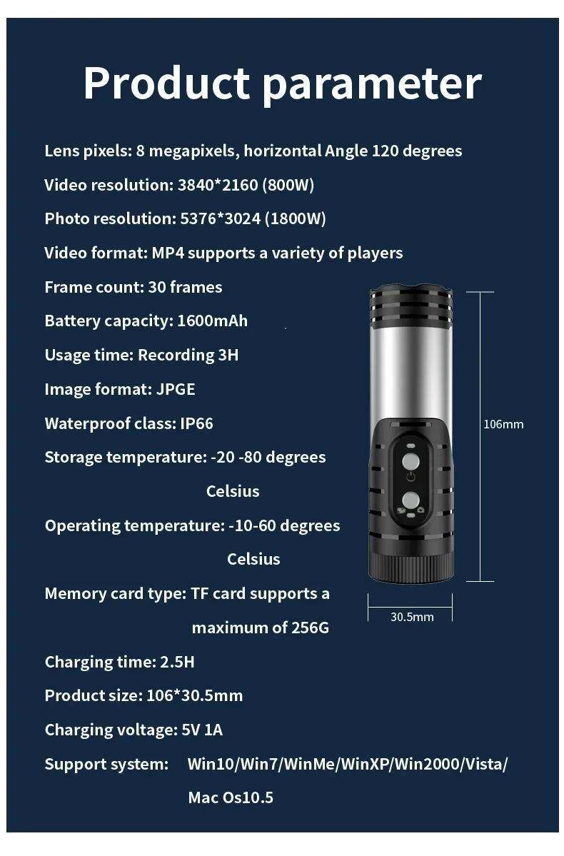 4K Full HD Wifi Portable Camera Waterproof and Anti Shake Sports Cameras Bicycle Motorcycle Helmet Cam Flashlight Camcorder 4K Full HD Wifi Portable Camera Waterproof and Anti Shake Sports Cameras Bicycle Motorcycle Helmet Cam Flashlight Camcorder