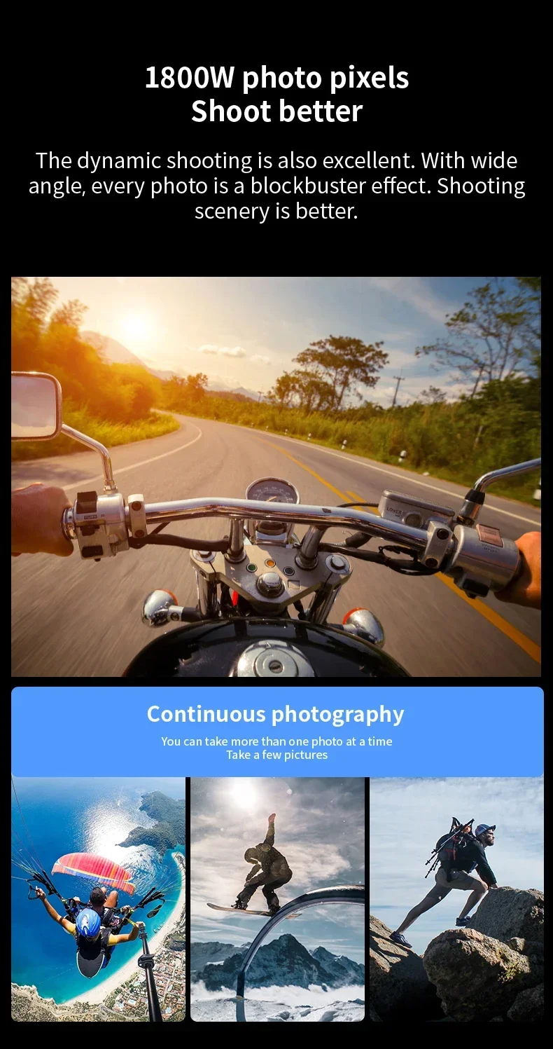 4K Full HD Wifi Portable Camera Waterproof and Anti Shake Sports Cameras Bicycle Motorcycle Helmet Cam Flashlight Camcorder 4K Full HD Wifi Portable Camera Waterproof and Anti Shake Sports Cameras Bicycle Motorcycle Helmet Cam Flashlight Camcorder