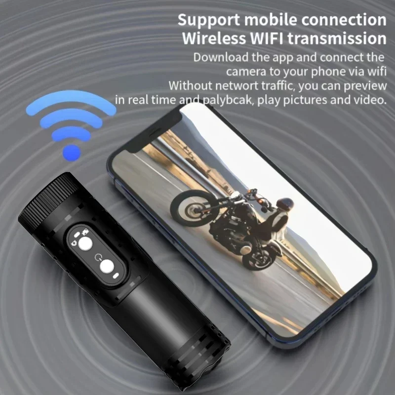4K Mini Sport DV Action Sport Camera Flashlight Helmet Full HD 1080P Video Ideal Bodycam for Bike, Cycle, Motorcycle Camcorder