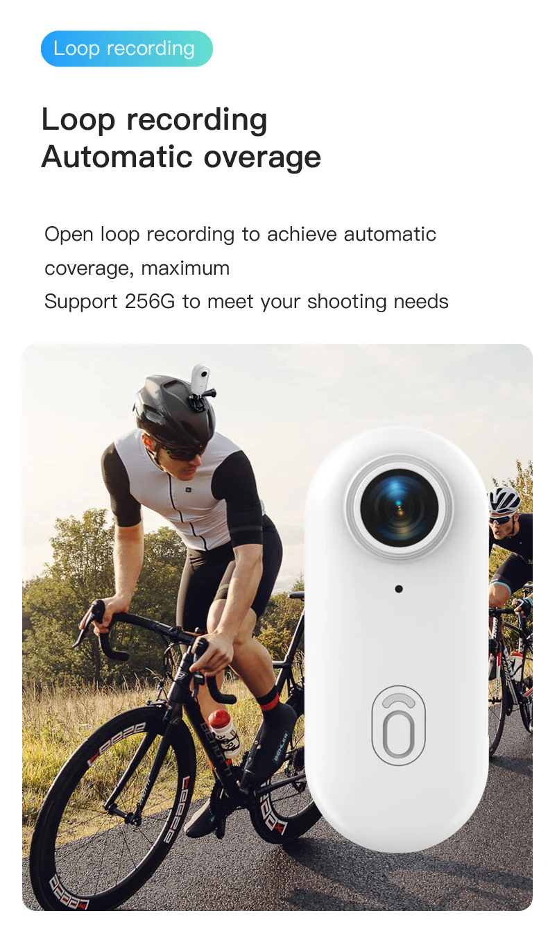 4K Thumb Action Camera, HD Sports Camera, Digital Image Stabilization, Automatic Exposure, 800mAh Battery, Rechargeable Lithium