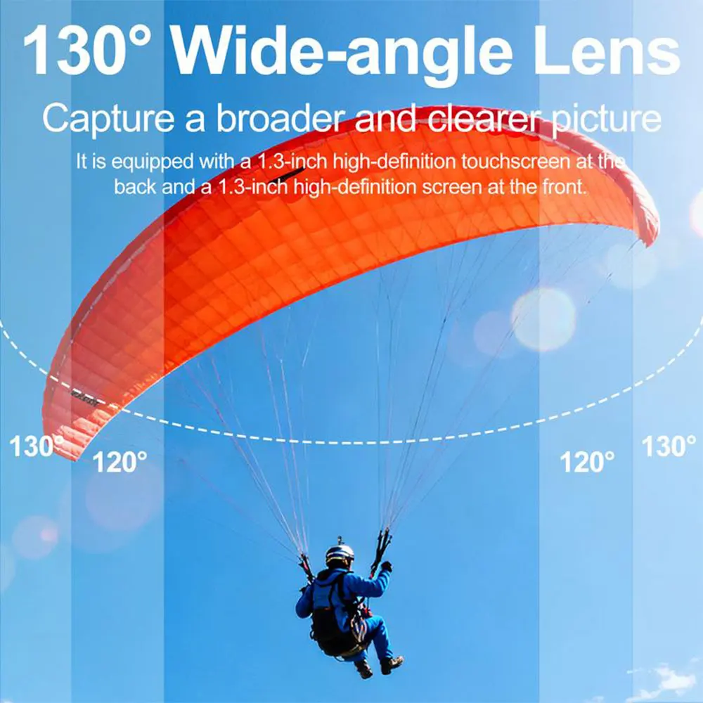 5K Thumb Action Camera 4K 60FPS 6-Axis Touch Screen Stabilization Pocket Sports Camera Magnetic Motorcycle Waterproof Bodycam