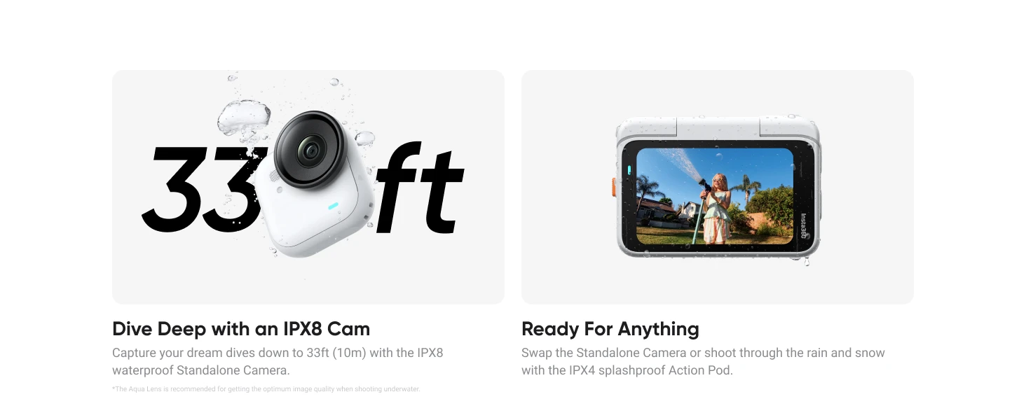 Insta360 GO Ultra - Hands-Free 4K Mini Cam Lightweight & Mobile Top in Low Light Stabilization 200 Min Battery 10m Waterproof New Original Insta360 GO Ultra - Hands-Free 4K Mini Cam Lightweight & Mobile Top in Low Light Stabilization 200 Min Battery 10m Waterproof New Original