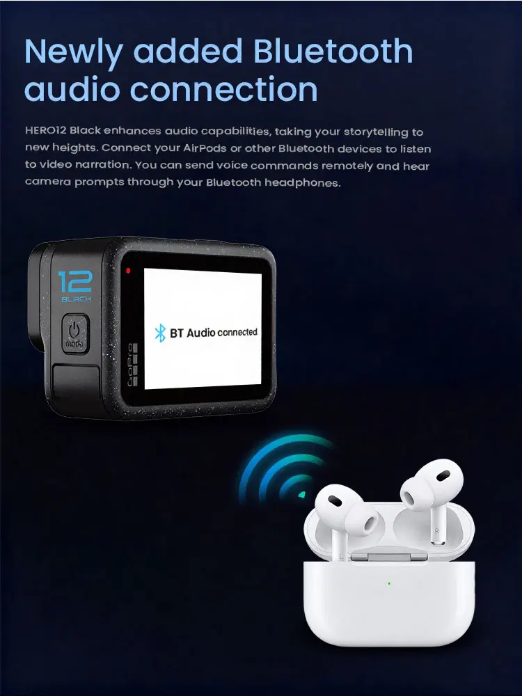 GoPro HERO12 Black Action Camera HyperSmooth 5.3K 60fps Video 27MP Go Pro12 5.3K Sport Camera GoPro HERO12 Black Action Camera HyperSmooth 5.3K 60fps Video 27MP Go Pro12 5.3K Sport Camera