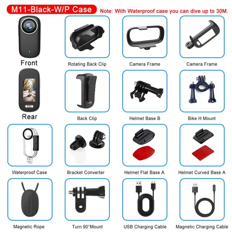 WiFi 4K Mini Thumb Camera Bodycam Action Bike Cam Motorcycle Sport Cam Body Action Sports DV Camcorder 30M Waterproof Optional WiFi 4K Mini Thumb Camera Bodycam Action Bike Cam Motorcycle Sport Cam Body Action Sports DV Camcorder 30M Waterproof Optional