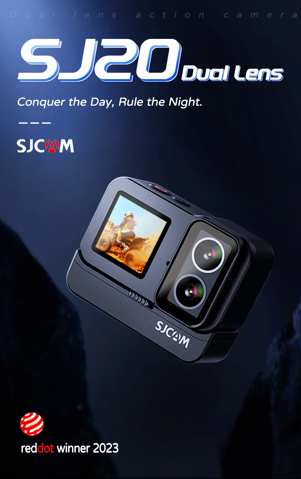 [Overseas Warehouse] SJCAM SJ20 4K Outdoor Sports Camera Anti-Shake 5G WiFi with Screen Helmet Bike Video Recording Fast Ship