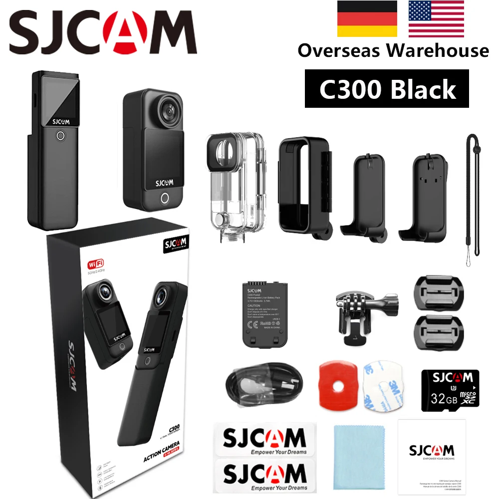 SJCAM C300 Pocket Action Camera Vlogging Combo Waterproof with Fixed Bracket Long Battery Professional Shooting Fast Delivery SJCAM C300 Pocket Action Camera Vlogging Combo Waterproof with Fixed Bracket Long Battery Professional Shooting Fast Delivery