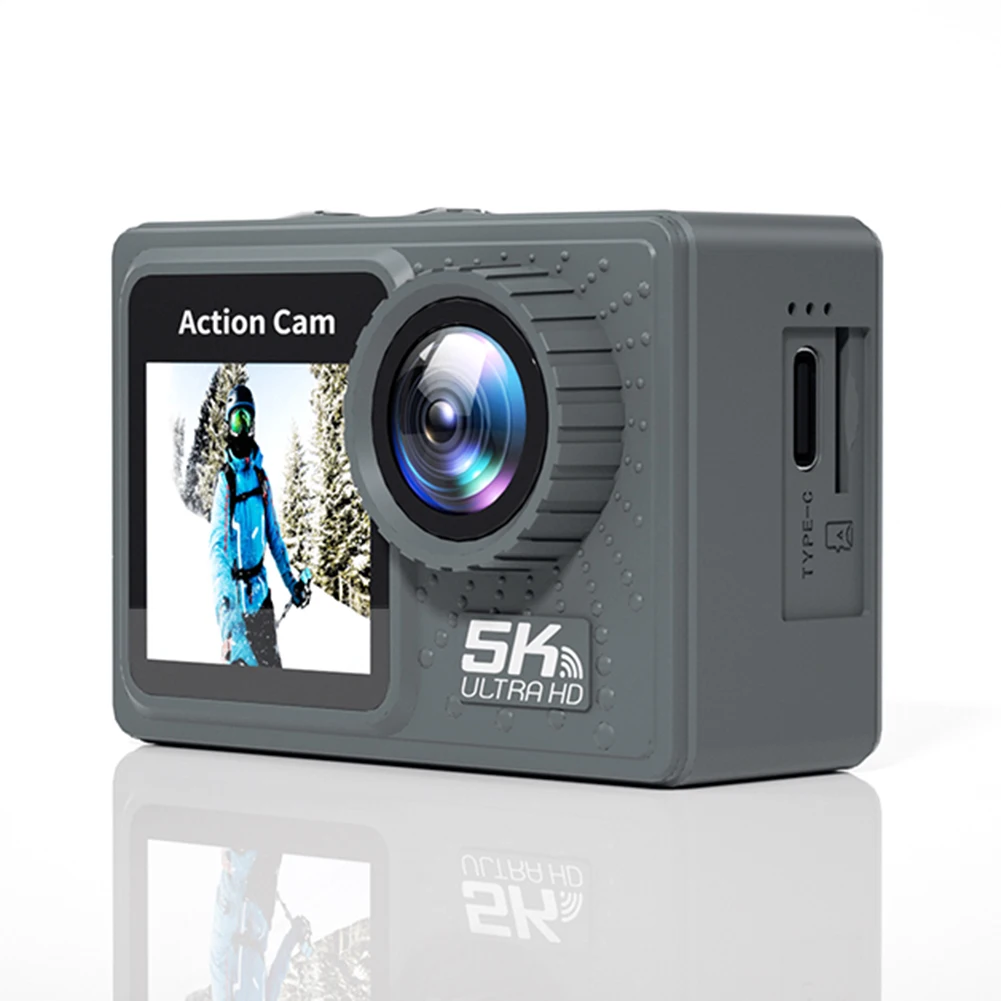 5K 4K 60FPS Action Camera Anti-shake WIFI Sports DV Cam Dual Screen Outdoor Cycling Camera 170° Wide Angle with Remote Control