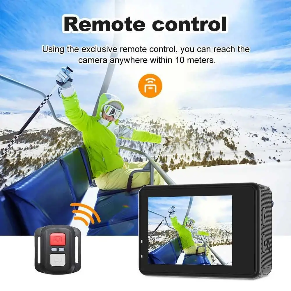 5K Action Camera Pro WiFi Remote Control Sport Camera with EIS HD 1080P 60FPS Bicycle Motorcycles Helmet Video Recording Cameras 5K Action Camera Pro WiFi Remote Control Sport Camera with EIS HD 1080P 60FPS Bicycle Motorcycles Helmet Video Recording Cameras