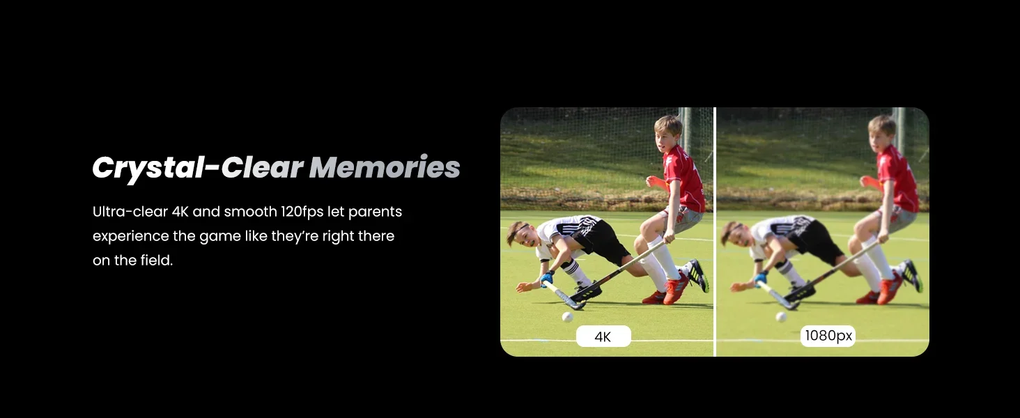 XbotGo Chameleon AI Auto Sports Action Camera - 4K 60FPS Soccer Camera and Basketball Tracking Camera for Team Sports