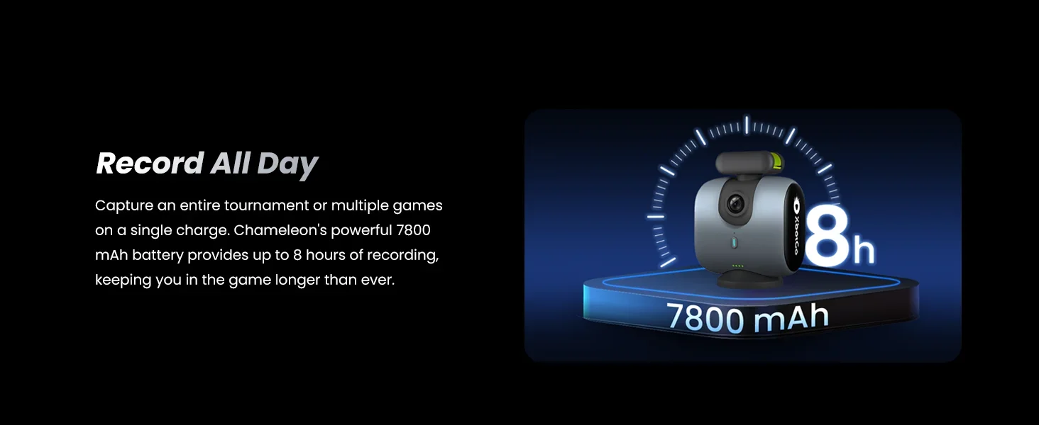 XbotGo Chameleon AI Auto Sports Action Camera - 4K 60FPS Soccer Camera and Basketball Tracking Camera for Team Sports