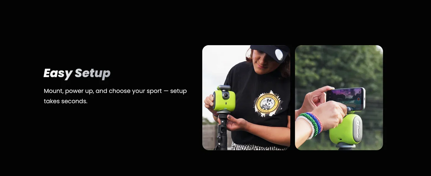 XbotGo Chameleon AI Auto Sports Action Camera - 4K 60FPS Soccer Camera and Basketball Tracking Camera for Team Sports