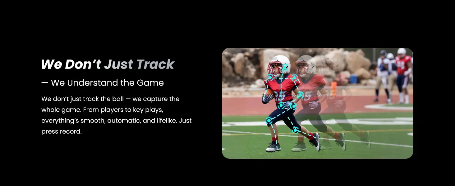 XbotGo Chameleon AI Auto Sports Action Camera - 4K 60FPS Soccer Camera and Basketball Tracking Camera for Team Sports