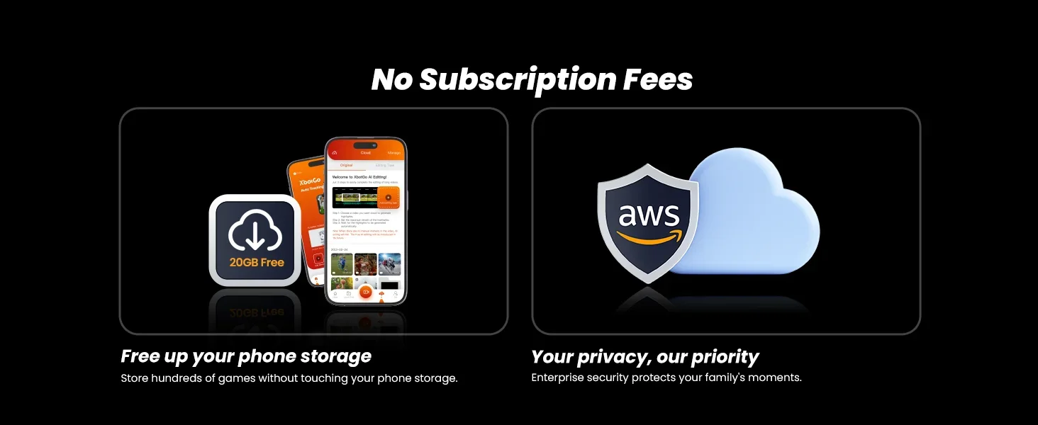 XbotGo Chameleon AI Auto Sports Action Camera - 4K 60FPS Soccer Camera and Basketball Tracking Camera for Team Sports