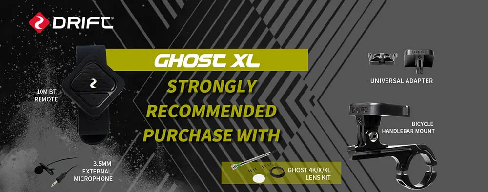 Drift Innovation Ghost XL Action Camera 1080 Full HD Video Camera with Rotating Lens and Dash Cam Mode IPX7 Waterproof Camera Drift Innovation Ghost XL Action Camera 1080 Full HD Video Camera with Rotating Lens and Dash Cam Mode IPX7 Waterproof Camera