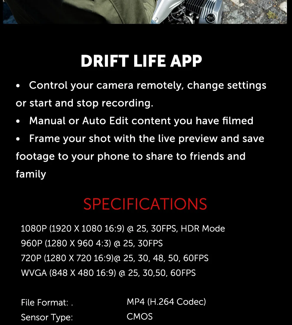 Drift Innovation Ghost XL Action Camera 1080 Full HD Video Camera with Rotating Lens and Dash Cam Mode IPX7 Waterproof Camera Drift Innovation Ghost XL Action Camera 1080 Full HD Video Camera with Rotating Lens and Dash Cam Mode IPX7 Waterproof Camera