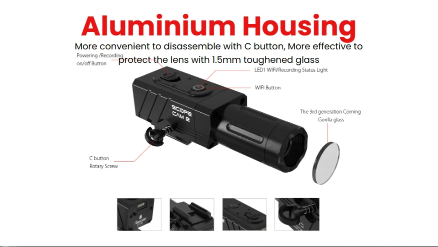 RunCam Scope Cam 2 HD Wireless Action Camera with 1000TVL Resolution Black Color for Outdoor Activities RunCam Scope Cam 2 HD Wireless Action Camera with 1000TVL Resolution Black Color for Outdoor Activities