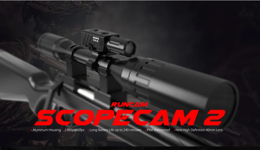 RunCam Scope Cam 2 HD Wireless Action Camera with 1000TVL Resolution Black Color for Outdoor Activities RunCam Scope Cam 2 HD Wireless Action Camera with 1000TVL Resolution Black Color for Outdoor Activities