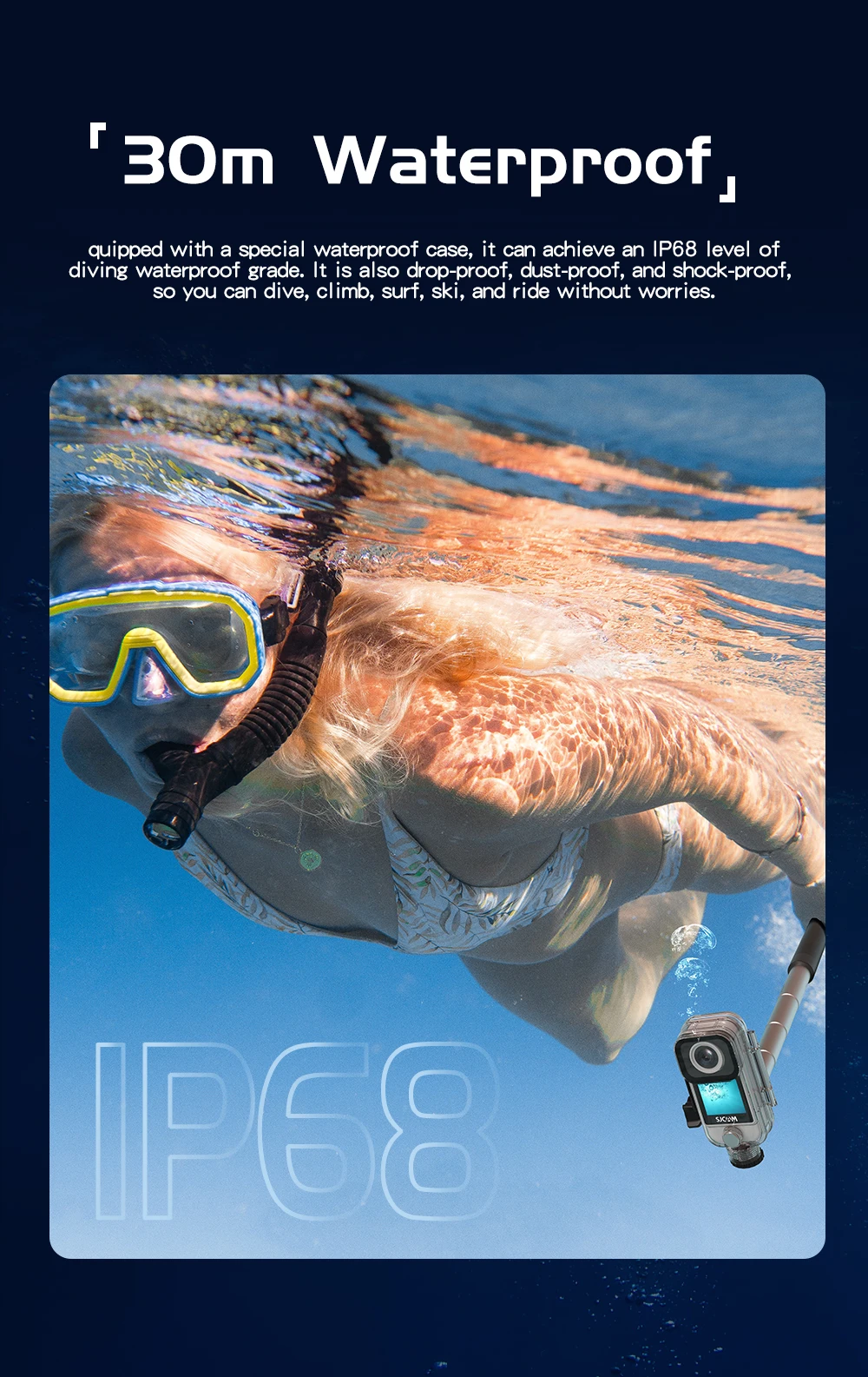 SJCAM C300 4K Action Camera Touch Screen 6-Axis Gyro Stabilization 30m Waterproof 1000+2800mAh Battery 460Min Recording