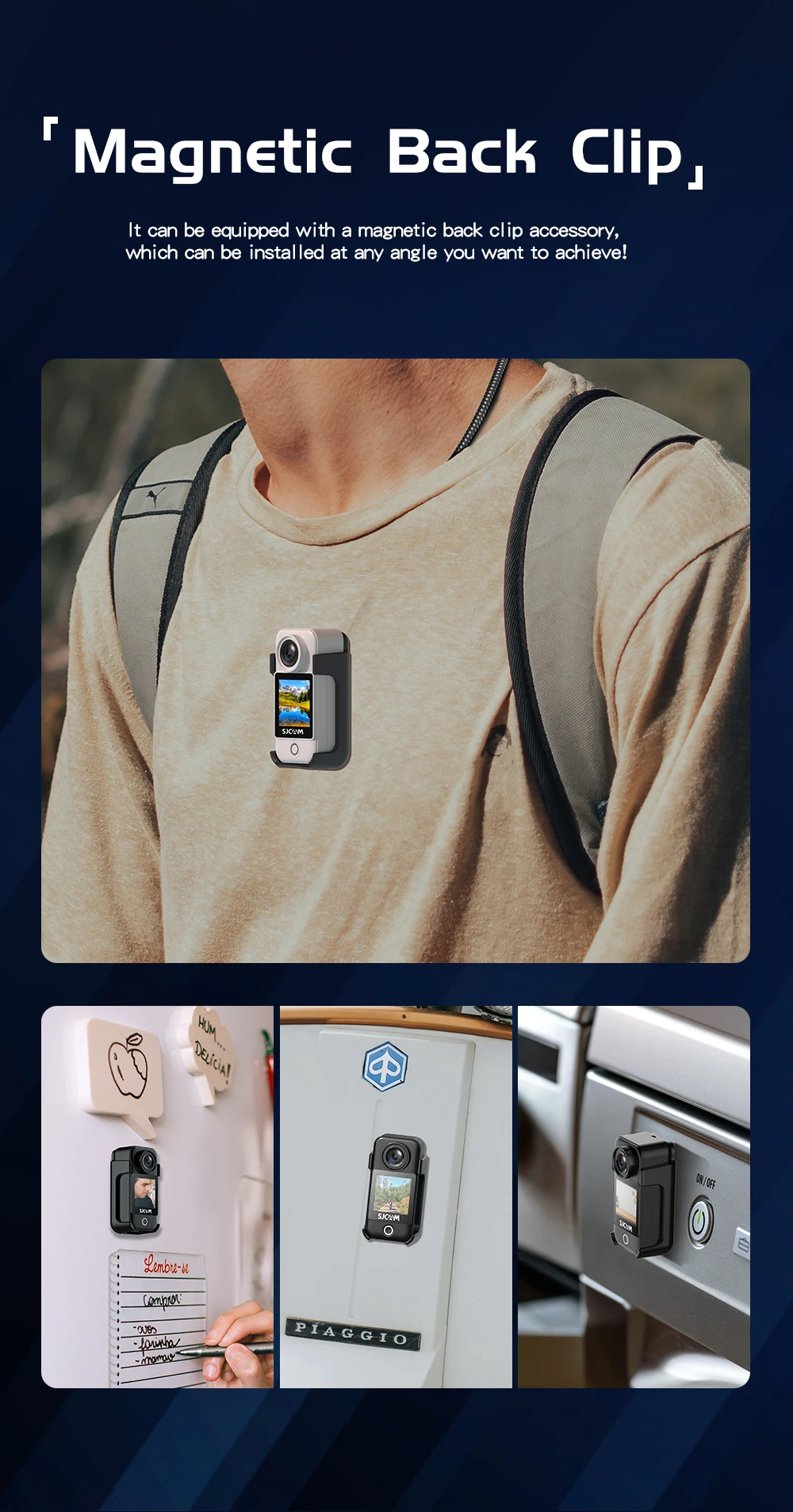 SJCAM C300 4K Action Camera Touch Screen 6-Axis Gyro Stabilization 30m Waterproof 1000+2800mAh Battery 460Min Recording