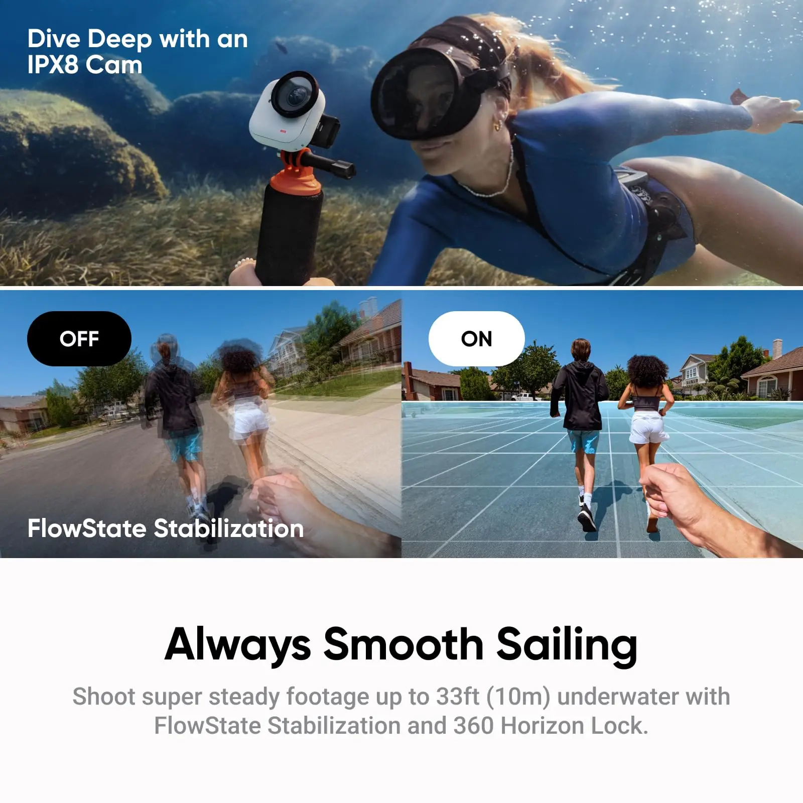 Insta360 GO Ultra Action Camera 4K 60fps snow POV Hands-free Ultra-HD Magnetic flow state stabilisation Insta GO Ultra
