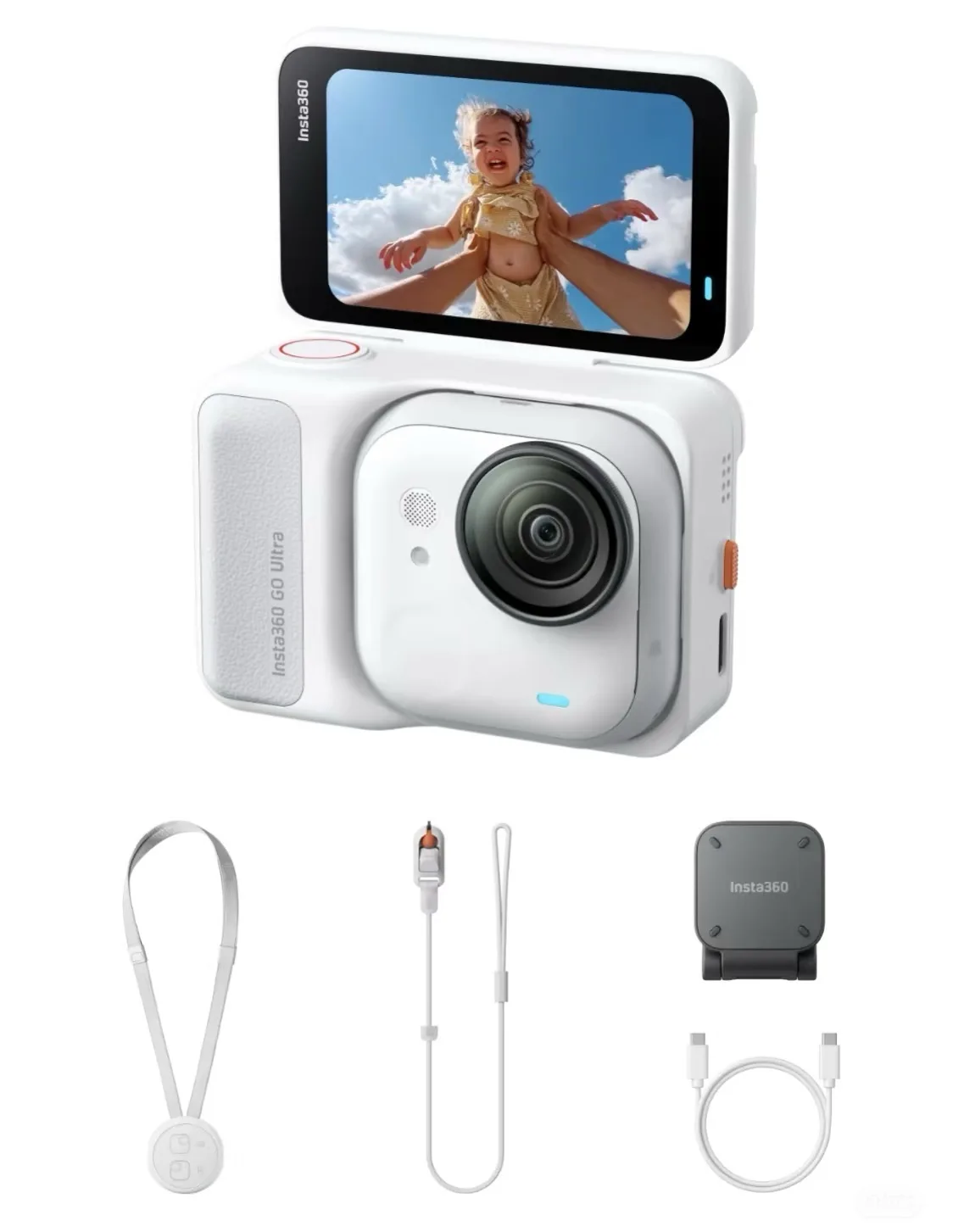 Insta360 GO Ultra Action Camera 4K 60fps snow POV Hands-free Ultra-HD Magnetic flow state stabilisation Insta GO Ultra