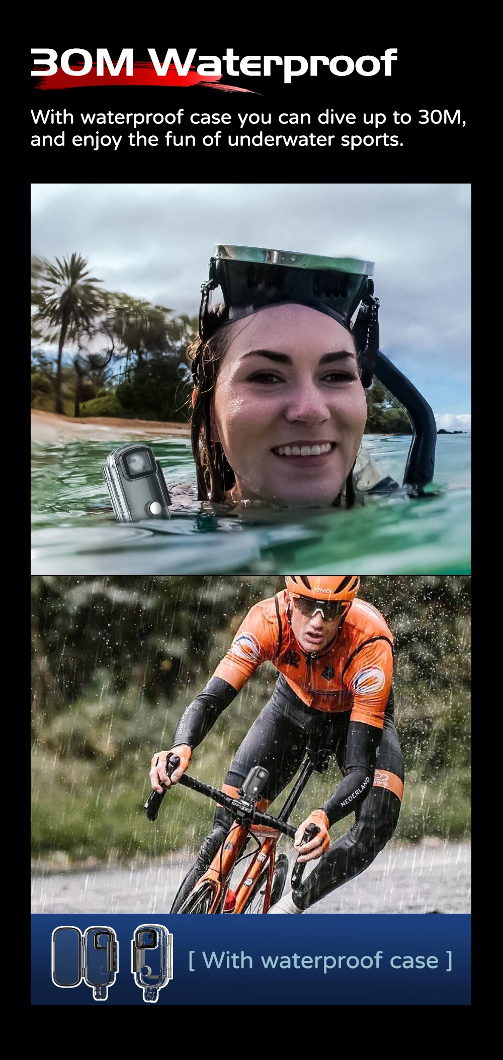 SJCAM C100 / C100Plus Mini Thumb Camera 1080P30FPS / 4K30FPS H.265 12MP 2.4G WiFi 30M Waterproof Case Action Sport DV Camcorder SJCAM C100 / C100Plus Mini Thumb Camera 1080P30FPS / 4K30FPS H.265 12MP 2.4G WiFi 30M Waterproof Case Action Sport DV Camcorder