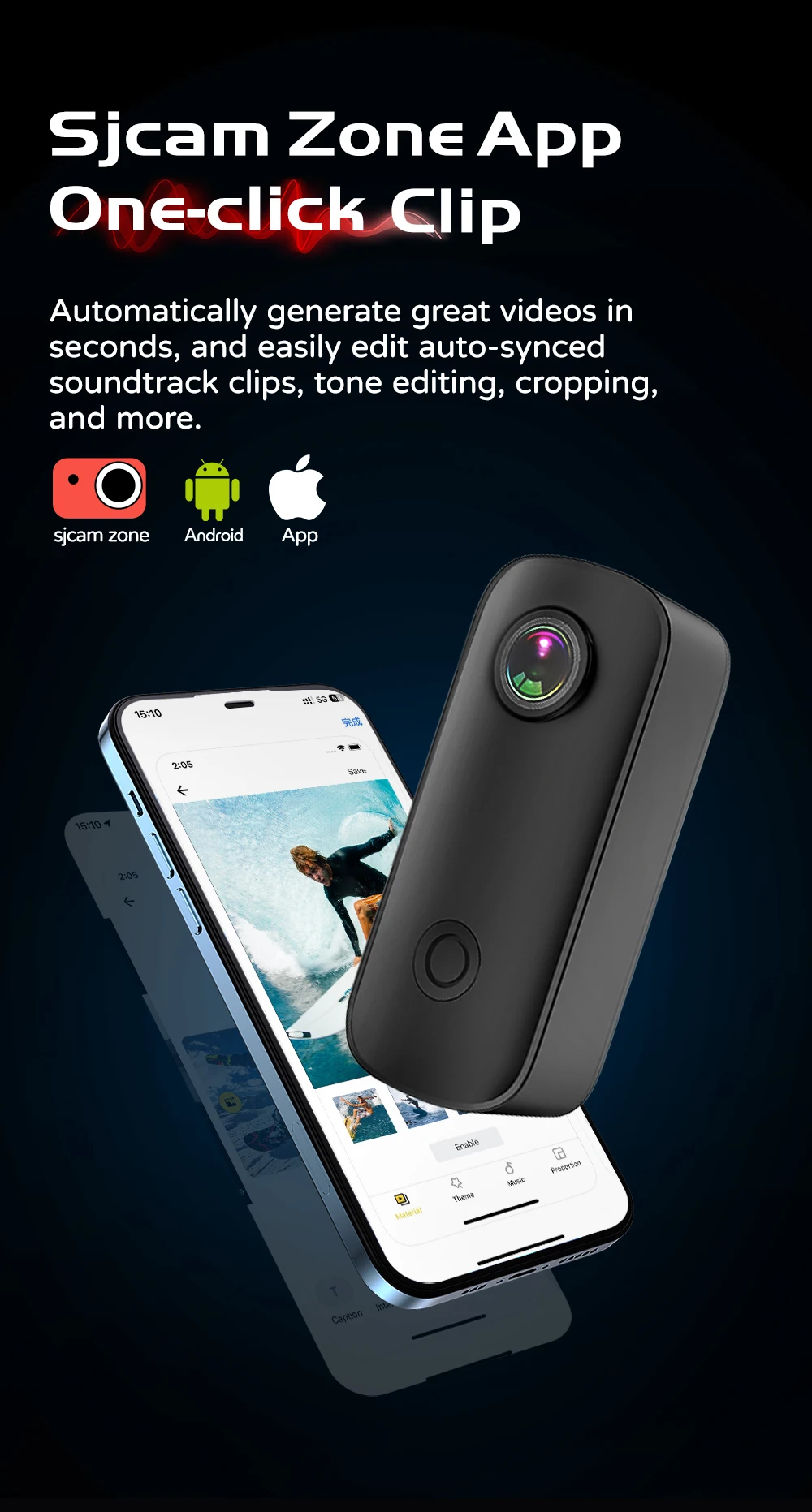 SJCAM C100 / C100Plus Mini Thumb Camera 1080P30FPS / 4K30FPS H.265 12MP 2.4G WiFi 30M Waterproof Case Action Sport DV Camcorder SJCAM C100 / C100Plus Mini Thumb Camera 1080P30FPS / 4K30FPS H.265 12MP 2.4G WiFi 30M Waterproof Case Action Sport DV Camcorder