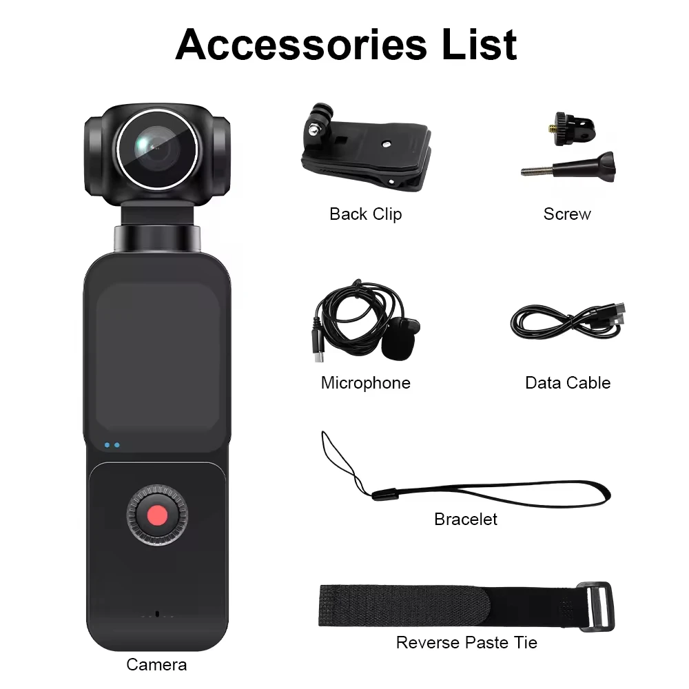4K Pocket Action Camera 270° Auto Rotatable Stabilization Touch Screen Sports DV Bodycam 4X Zoom Portable Digital Video Recorder 4K Pocket Action Camera 270° Auto Rotatable Stabilization Touch Screen Sports DV Bodycam 4X Zoom Portable Digital Video Recorder