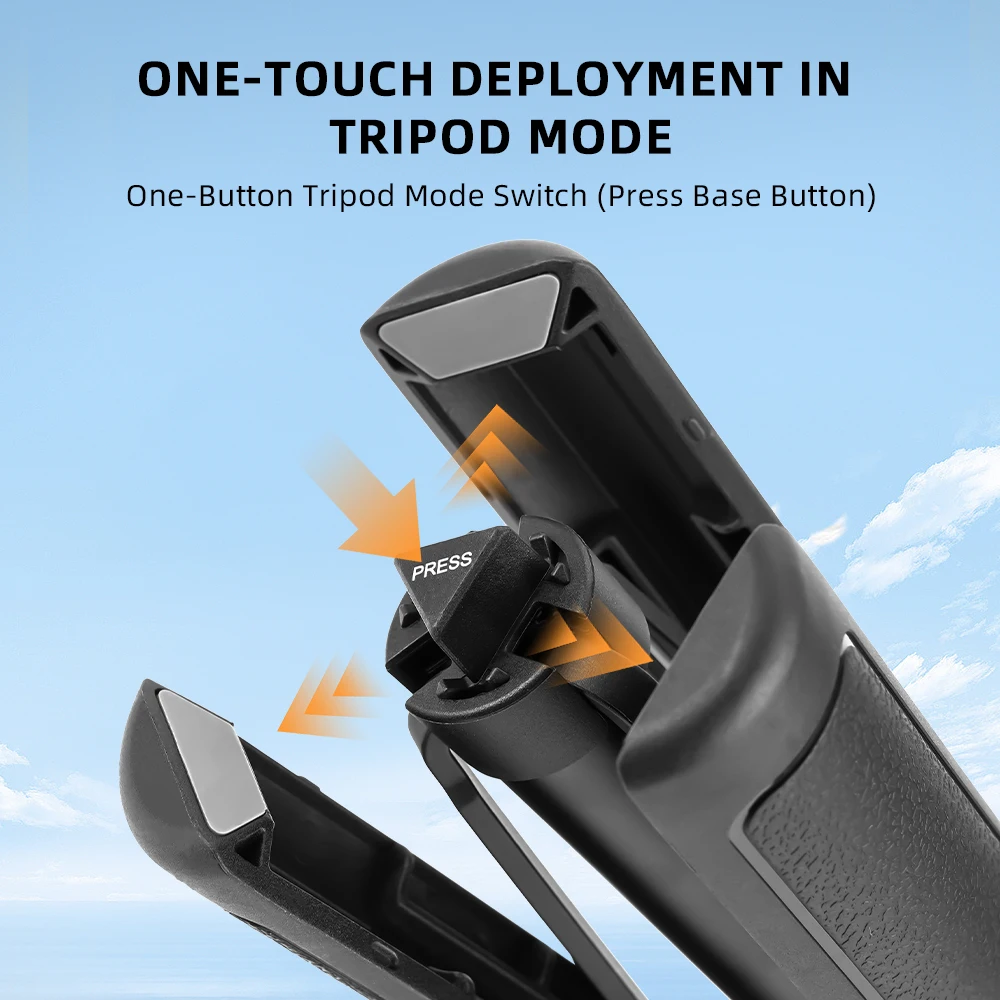 Flymile Extendable Tripod Adjustable Selfie Stick Long Hand Grip for DJI Pocket 3/Action 5/Insta360/Gopro Hero 13 12 Accessories